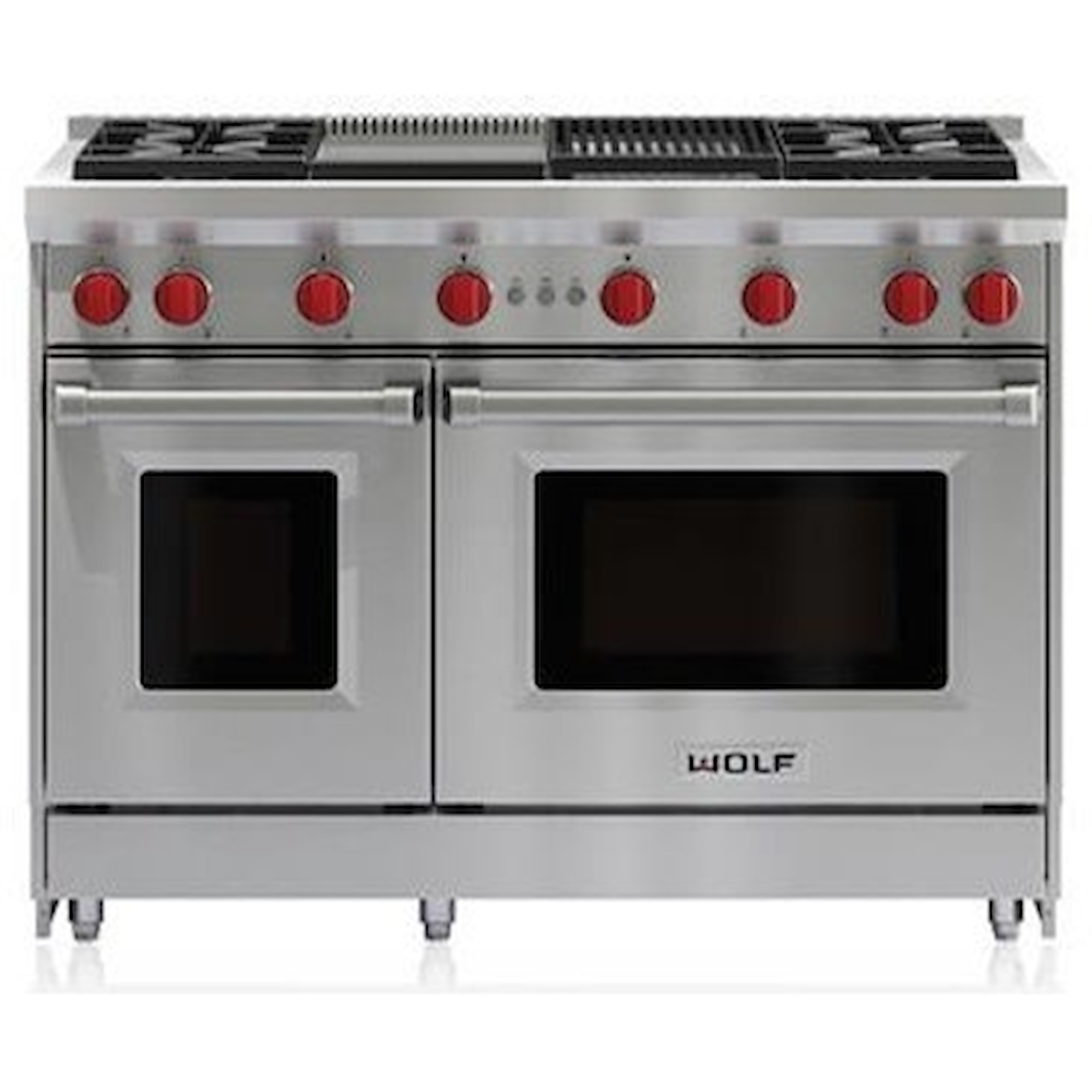 Wolf GR484CG 48" Gas Range 4 Burners, Infrared Charbroiler And